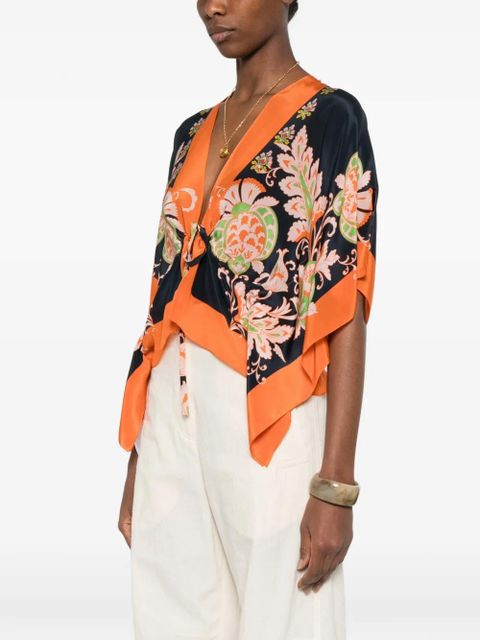 ETRO floral-pattern blouse - Orange