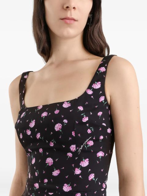 Dolce & Gabbana floral-print midi dress - Black
