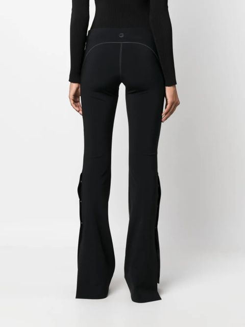Coperni panelled-design flared trousers - Black
