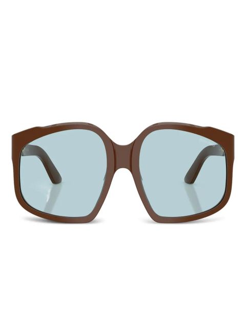 Miu Miu Eyewear MUA07S geometric-frame sunglasses - Brown - zdjęcie produktu nr 1