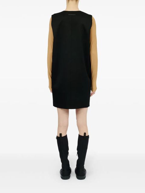 MM6 Maison Margiela plunging v-neck mini dress - Black - zdjęcie produktu nr 2