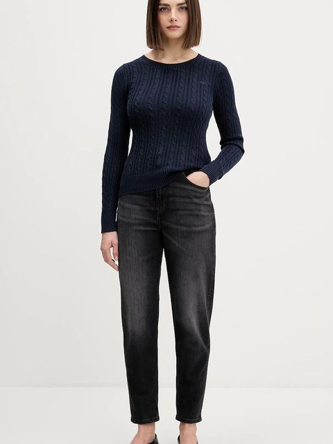 Hollister Co. sweter damski kolor granatowy lekki KI350-5305-200 - zdjęcie produktu nr 2