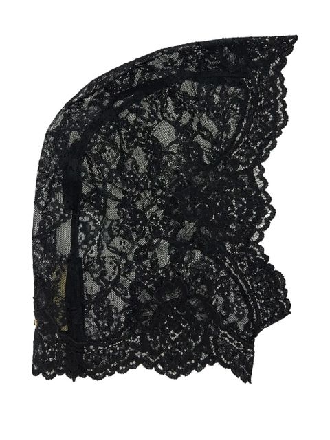 Valentino Garavani logo-detail floral-lace hood - Black - zdjęcie produktu nr 1
