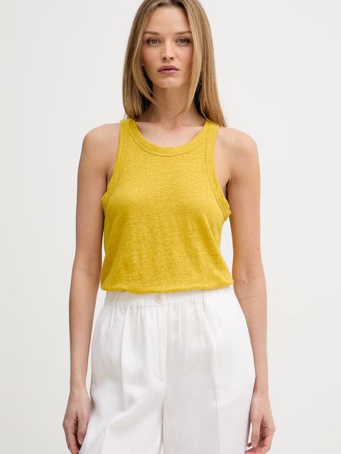 United Colors of Benetton top damski lniany - zdjęcie produktu nr 2