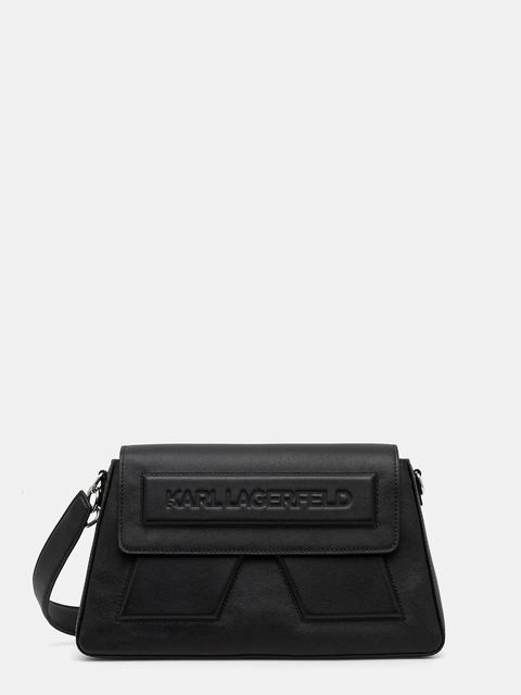 Karl Lagerfeld torebka skórzana IKON/K kolor czarny A1W30154 - zdjęcie produktu nr 1