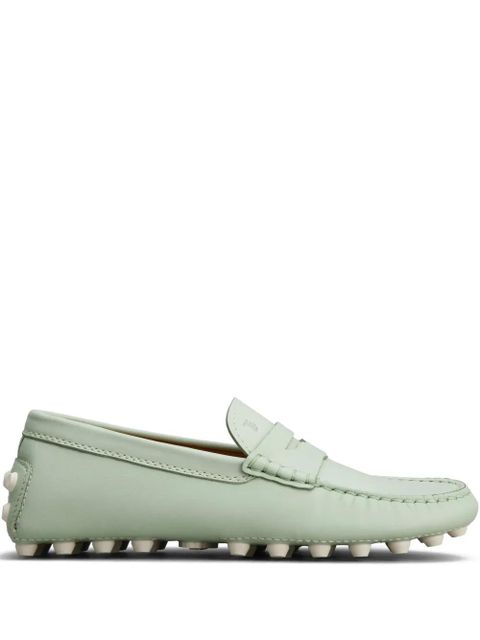 Tod's pebble-detail leather loafers - Green - zdjęcie produktu nr 1
