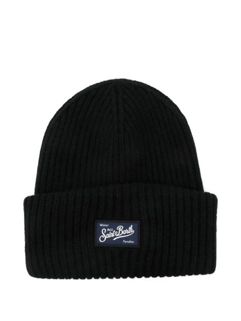 MC2 Saint Barth logo-patch beanie hat - Black - zdjęcie produktu nr 1