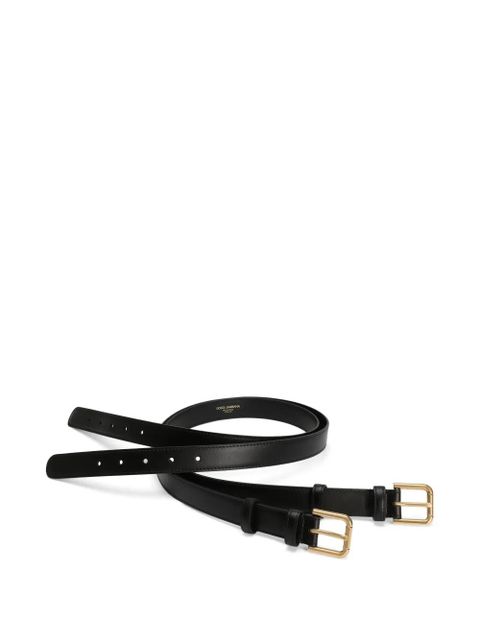 Dolce & Gabbana leather double belt - Black - zdjęcie produktu nr 2