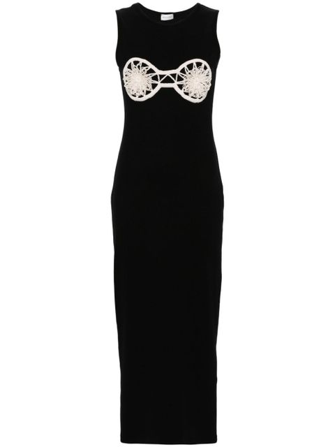 Magda Butrym crochet-detailed cotton maxi dress - Black - zdjęcie produktu nr 1