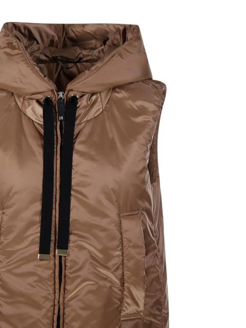 Max Mara hooded zip-up gilet - Brown