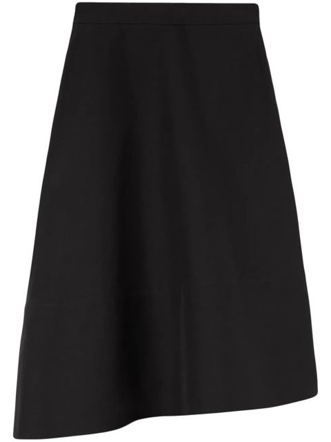 Jil Sander asymmetric midi skirt - Black - zdjęcie produktu nr 1