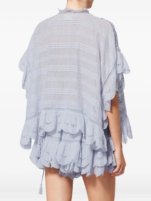 MARANT ÉTOILE PAYTON ruffled top - Blue