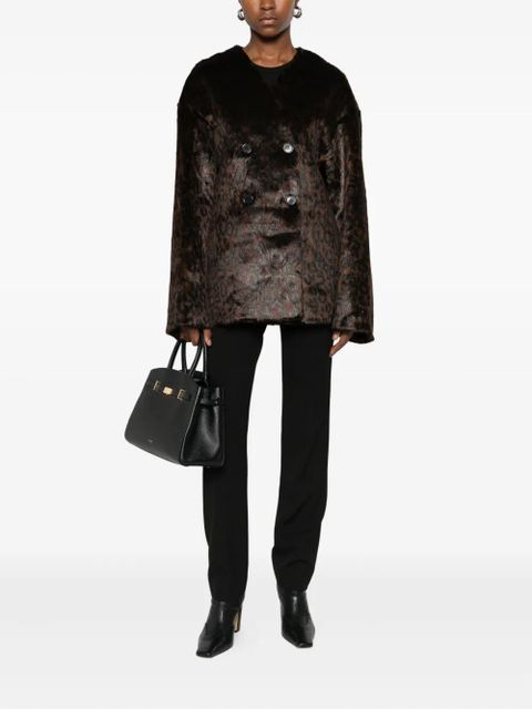 The Frankie Shop Valentina leopard-pattern jacket - Brown