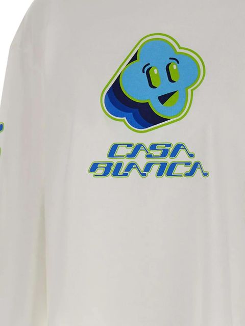 Casablanca graphic-print long-sleeve T-shirt - White