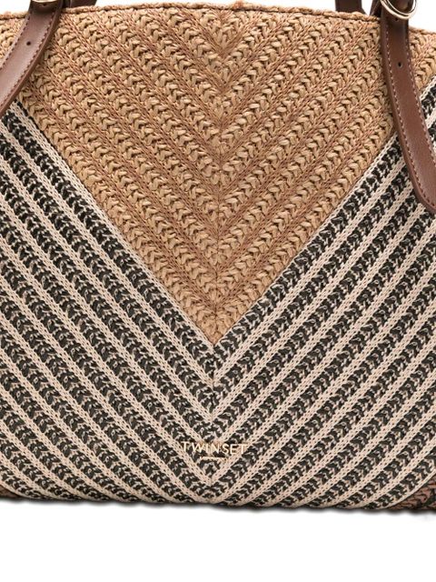 TWINSET chevron tote bag - Neutrals - zdjęcie produktu nr 2