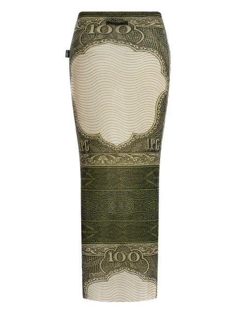 Jean Paul Gaultier Re-edition - The Green Cartouche printed maxi skirt - Neutrals - zdjęcie produktu nr 2