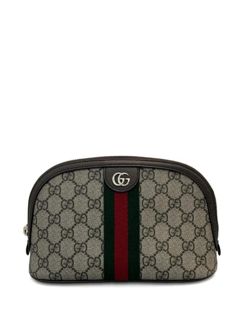 Gucci small Ophidia logo stripe cosmetic case - Neutrals - zdjęcie produktu nr 1