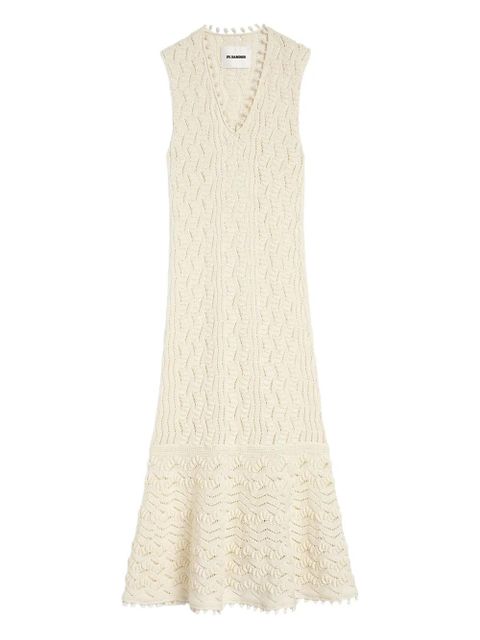 Jil Sander passementerie-detail dress - Neutrals - zdjęcie produktu nr 1