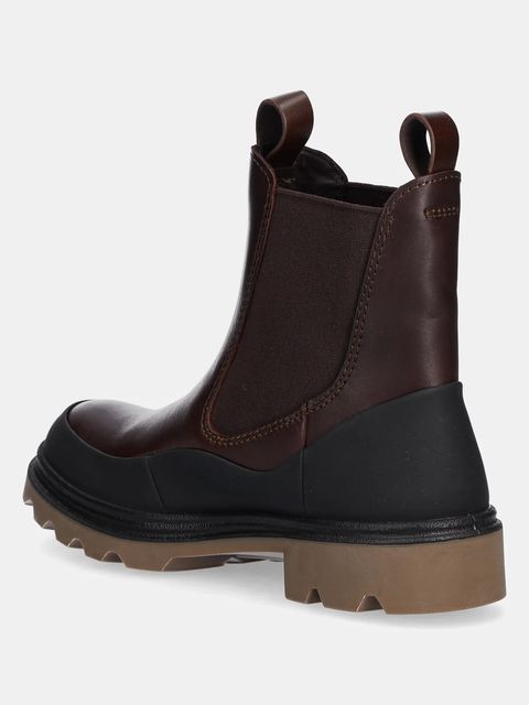 Ecco sztyblety skórzane Grainer Chelsea damskie kolor brązowy na platformie 214793-55275 - zdjęcie produktu nr 2