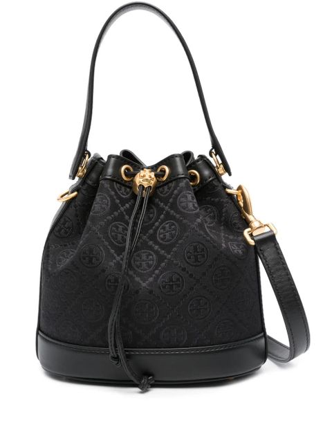 Tory Burch T Monogram bucket bag - Black - zdjęcie produktu nr 2
