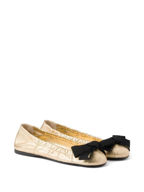 Prada leather ballet flats - Gold - zdjęcie produktu nr 2