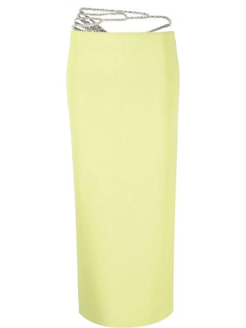 Christopher Esber crystal-embellished strap-detail skirt - Green - zdjęcie produktu nr 1