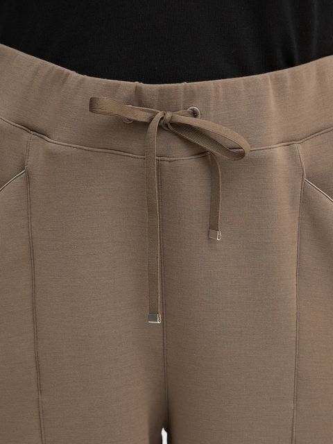 BOSS spodnie dresowe damskie kolor brązowy gładkie 50548633