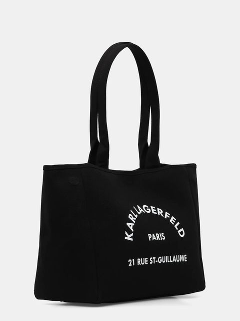 Karl Lagerfeld torebka bawełniana K/RSG kolor czarny B1W50010 - zdjęcie produktu nr 2