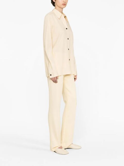 Jil Sander long-sleeve wool shirt - Neutrals