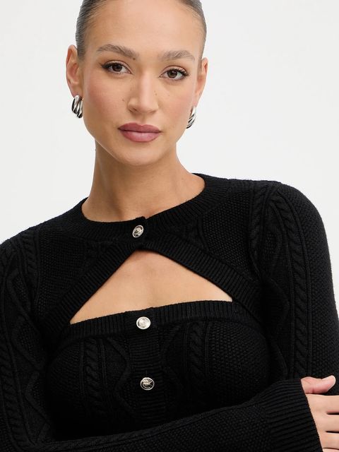 Guess sukienka DAPHNE kolor czarny mini dopasowana W5BK61 Z2ZK2