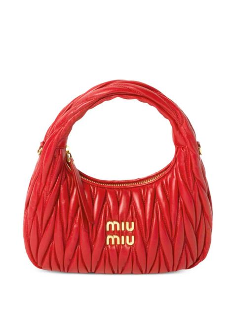 Miu Miu Wander matelassé nappa leather bag - Red - zdjęcie produktu nr 1