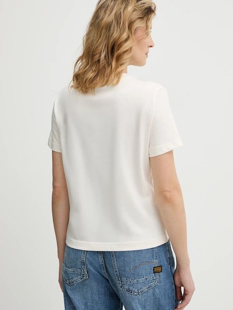 Calvin Klein Jeans t-shirt bawełniany damski kolor beżowy LV047E813G - zdjęcie produktu nr 2