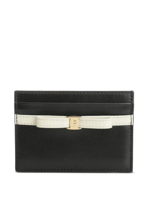Ferragamo bow-detail cardholder - Black - zdjęcie produktu nr 1