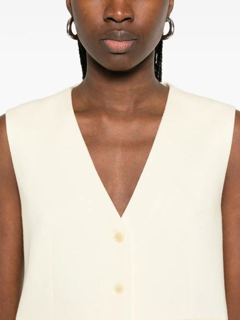 Maje buttoned sleeveless gilet - Yellow