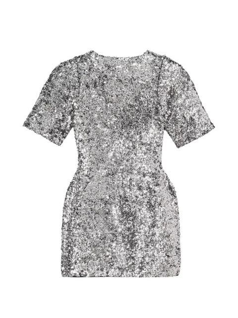 Marc Jacobs sequin-embellished V-neck mini dress - Silver - zdjęcie produktu nr 2