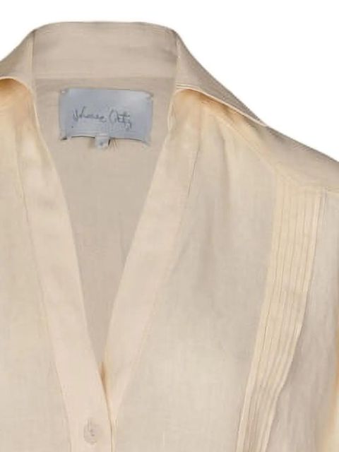 Johanna Ortiz Manly Guayabera linen shirt - Neutrals