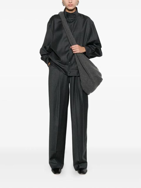 Aya Muse pinstripe-print pleated trousers - Grey - zdjęcie produktu nr 2