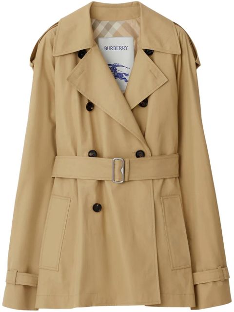 Burberry belted cotton trench coat - Neutrals - zdjęcie produktu nr 1