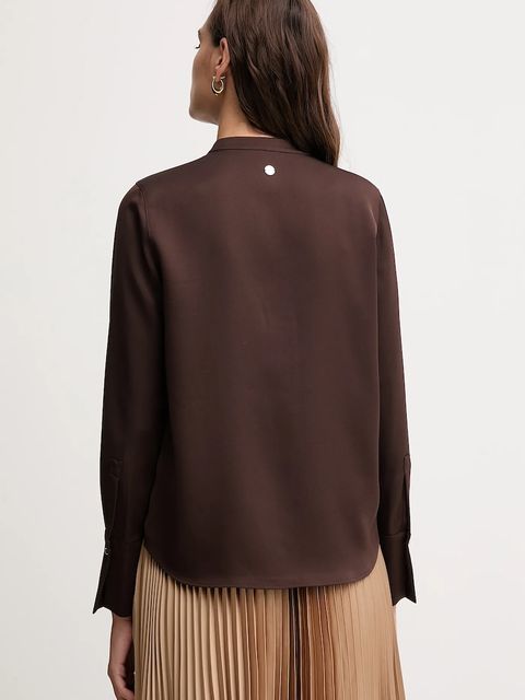 Joop! bluzka damska kolor brązowy gładka 30048651 - zdjęcie produktu nr 2