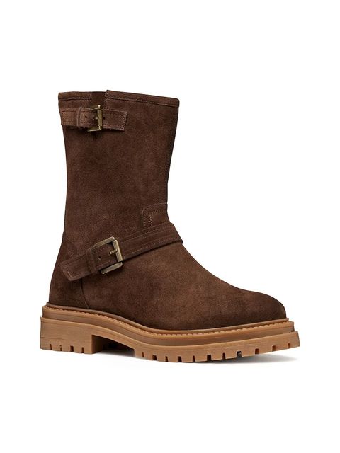 Geox botki skórzane D IRIDEA damskie kolor brązowy na płaskim obcasie D56HRD 00022 C6006 - zdjęcie produktu nr 2