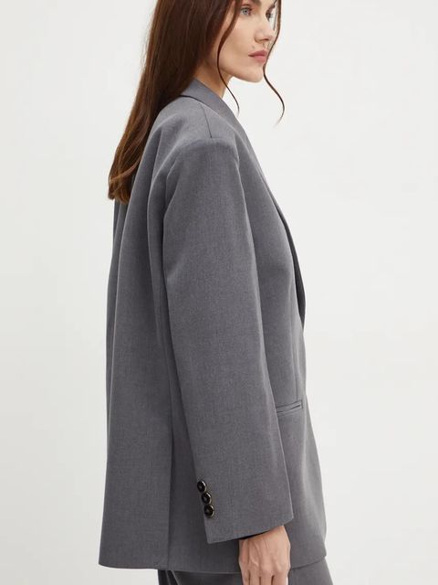 Simona Corsellini marynarka kolor szary jednorzędowa gładka A24CPGI015