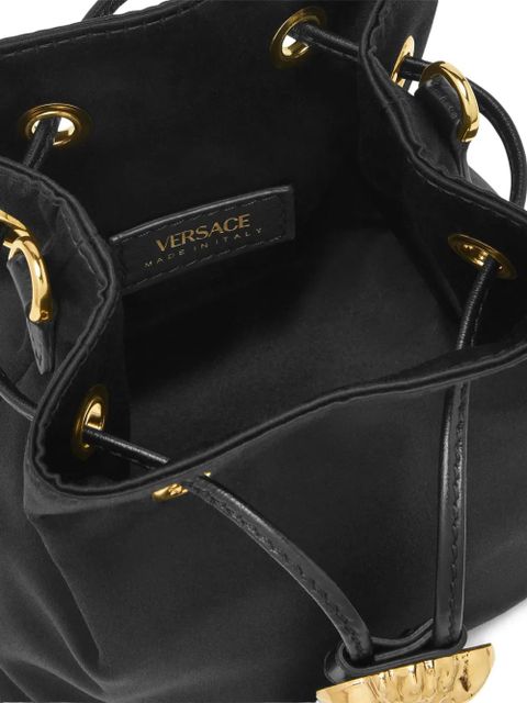 Versace mini La Medusa satin bucket bag - Black