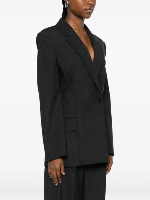 SOLOTRE notched-lapel blazer - Black