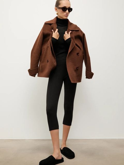 Answear.LAB kapcie zamszowe kolor czarny - zdjęcie produktu nr 2