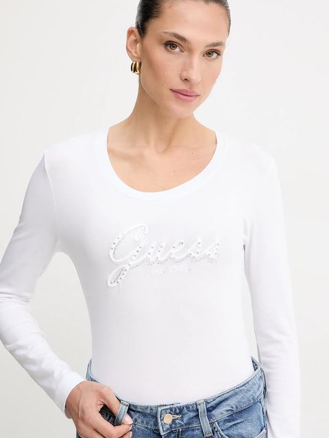 Guess longsleeve kolor biały W5YI26 J1314