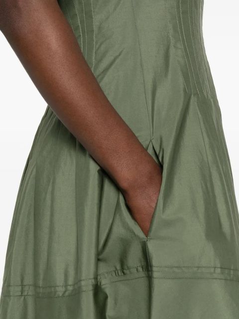 Max Mara Feltre pleated tiered dress - Green