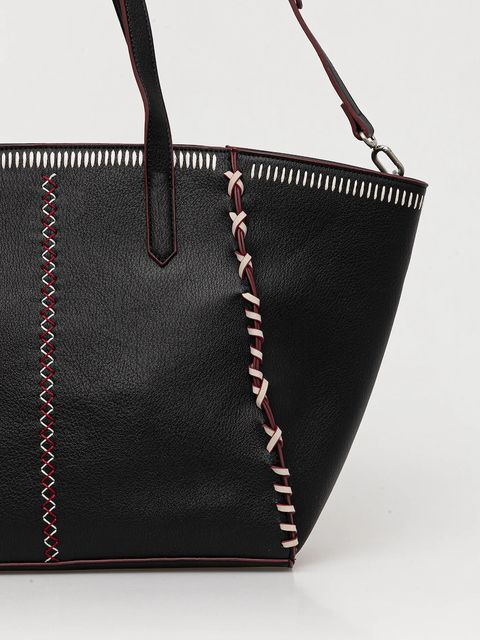 Desigual torebka MANHATTAN PESPUNTES G kolor czarny 25WAXP95