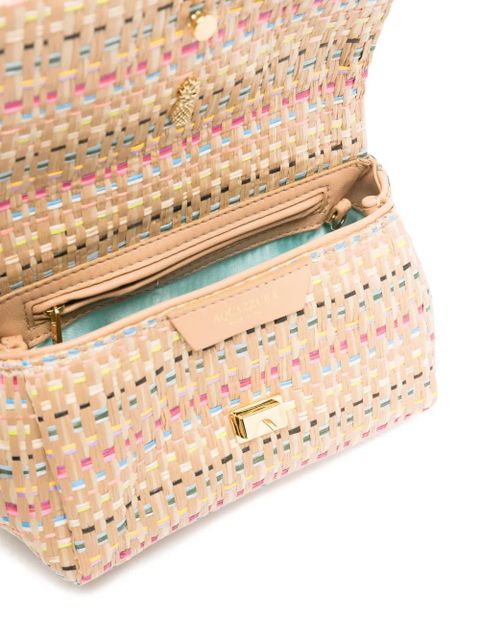 Aquazzura mini Twist raffia clutch bag - Neutrals