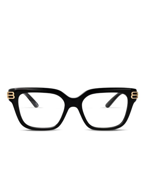 Balenciaga Eyewear logo rectangle-frame glasses - Black - zdjęcie produktu nr 1