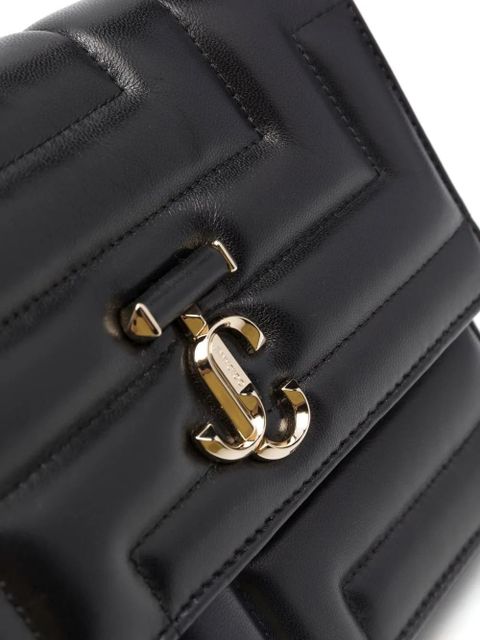 Jimmy Choo Avenue Quad quilted shoulder bag - Black